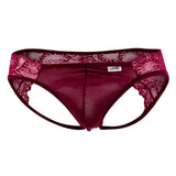 CandyMan 99312 Men's Underwear Lace Jockstrap Color Burgundy
