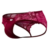 CandyMan 99312 Men's Underwear Lace Jockstrap Color Burgundy