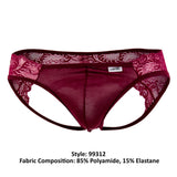 CandyMan 99312 Men's Underwear Lace Jockstrap Color Burgundy