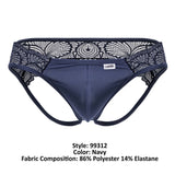 CandyMan 99312 Men's Underwear Lace Jockstrap Color Navy
