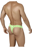 CandyMan Men's Underwear 99315 Peek a Boo Thongs Color Green