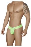 CandyMan Men's Underwear 99315 Peek a Boo Thongs Color Green