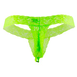 CandyMan Men's Underwear 99315 Peek a Boo Thongs Color Green