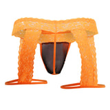 CandyMan Men's Underwear 99369X Thongs Color Hot Orange