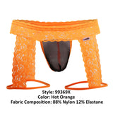 CandyMan Men's Underwear 99369X Thongs Color Hot Orange