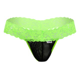 CandyMan Men's Underwear 99370X Thongs Color Hot Green