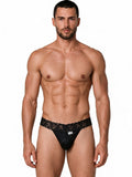 CandyMan 99370 Men's Underwear Sensual Lace Thongs Color Black
