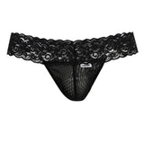 CandyMan 99370 Men's Underwear Sensual Lace Thongs Color Black