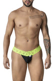 CandyMan Men's Underwear 99370 Lace Thongs Color Hot Green