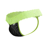CandyMan Men's Underwear 99370 Lace Thongs Color Hot Green