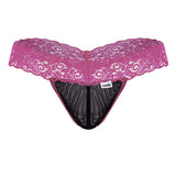 CandyMan Men's Underwear 99370 Lace Thongs Color Hot Pink