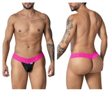 CandyMan Men's Underwear 99370 Lace Thongs Color Hot Pink