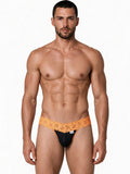 CandyMan 99370 Men's Underwear Sensual Lace Thongs Color Orange