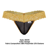 CandyMan 99370 Men's Underwear Sensual Lace Thongs Color Orange