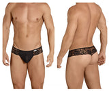 CandyMan 99392 Men's Underwear Lace Mesh Thongs Color Black