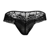 CandyMan 99392 Men's Underwear Lace Mesh Thongs Color Black