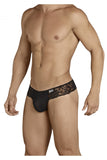 CandyMan 99392 Men's Underwear Lace Mesh Thongs Color Black