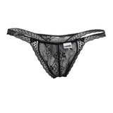CandyMan Men's Underwear 99420 Double Lace Thongs Color Black