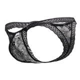 CandyMan Men's Underwear 99420 Double Lace Thongs Color Black