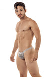 CandyMan Men's Underwear 99420 Double Lace Thongs Color Gray