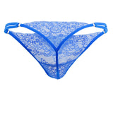CandyMan Men's Underwear 99421 Lace G-String Thongs Color Blue