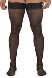 CandyMan 99533 Men's Mesh Thigh Highs Color Black