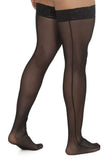 CandyMan 99533 Men's Mesh Thigh Highs Color Black