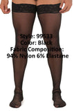 CandyMan 99533 Men's Mesh Thigh Highs Color Black