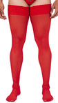CandyMan 99533 Mesh Thigh Highs Color Red