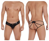 CandyMan 99535 Men's Underwear Bow & Lace Jockstrap Color Black