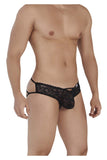 CandyMan 99535 Men's Underwear Bow & Lace Jockstrap Color Black