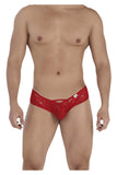 CandyMan 99535 Men's Underwear Bow & Lace Jockstrap Color Red