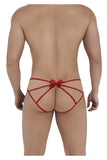CandyMan 99535 Men's Underwear Bow & Lace Jockstrap Color Red