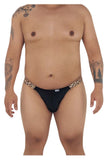 CandyMan Men's Underwear 99536X Bikini Jockstrap Color Black-Animal Print