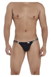 CandyMan Men's Underwear 99536X Bikini Jockstrap Color Black-Animal Print