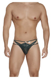 CandyMan Men's Underwear 99547 Double Thongs Color Hunter Green
