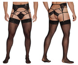 CandyMan 99550 Men's Underwear Lace Garter-Jockstrap Outfit Color Black