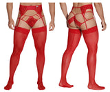 CandyMan 99550 Men's Underwear Lace Garter-Jockstrap Outfit Color Red