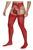 CandyMan 99550 Men's Underwear Lace Garter-Jockstrap Outfit Color Red