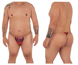 CandyMan Men's Underwear 99571X Invisible Micro G-String Color Red Prints