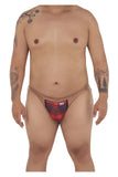 CandyMan Men's Underwear 99571X Invisible Micro G-String Color Red Prints
