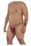 CandyMan Men's Underwear 99571X Invisible Micro G-String Color Red Prints