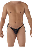 CandyMan Men's Underwear 99579 Lace Heart Bikini Color Black