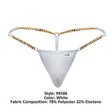 CandyMan Men's Underwear 99586 Chain G-String Color White