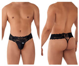 CandyMan 99595 Men's Underwear Lace Mesh Thongs Color Black
