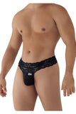 CandyMan 99595 Men's Underwear Lace Mesh Thongs Color Black