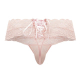 CandyMan 99595 Men's Underwear Lace Mesh Thongs Color Rose