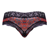 CandyMan 99596X Mesh-Lace Thongs Color Leopard Print