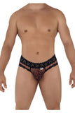CandyMan Men's Underwear 99596 Mesh-Lace Thongs Color Leopard Print