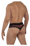 CandyMan Men's Underwear 99596 Mesh-Lace Thongs Color Leopard Print